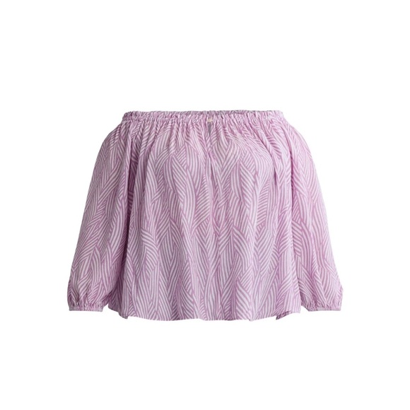 Terra & Sky Women's Plus Size Off The Shoulder Blouse with Long Sleeves, Size 0X - Picture 5 of 5